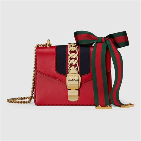 gucci sylvie mini chain black|gucci mini chain shoulder bag.